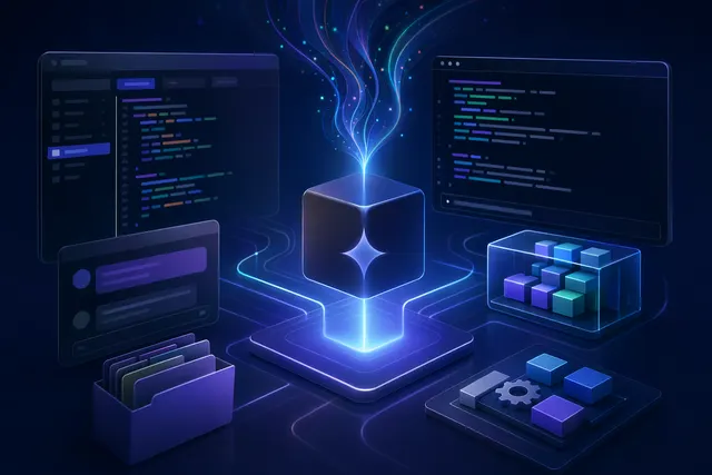 Conceptual illustration of Google Antigravity 2.0 orchestrating multiple AI coding agents in parallel