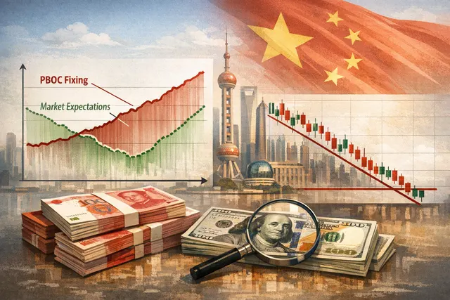 PBOC yuan fixing gap visualized with AI prediction models for forex trading