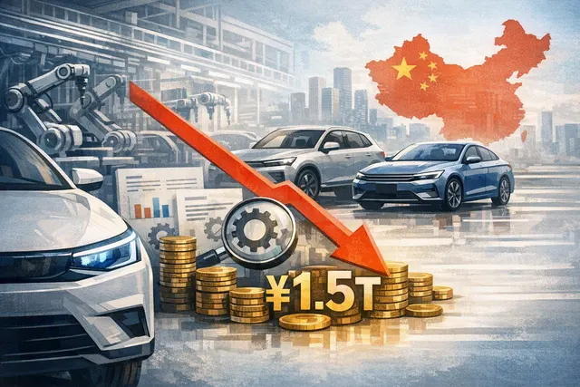 AI-generated illustration of Honda navigating cost pressures and competition from Chinese electric-vehicle makers