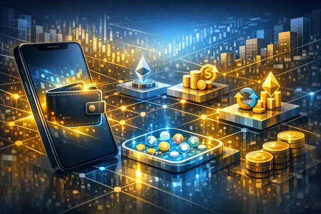 Binance Wallet DeFi hero image showing a consolidated on-chain DeFi interface concept