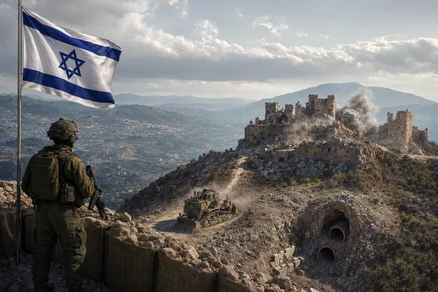 Illustration of the reported Israeli operation near Ali al-Taher ridge and Beaufort Castle in southern Lebanon