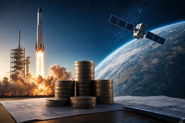 Illustration representing Blackswan Space’s autonomous satellite navigation technology