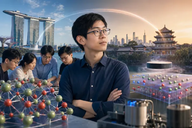 Illustration representing a copper‑free superconducting material discovery and global physics research competition