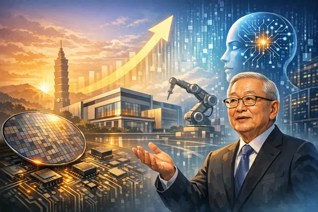 TSMC Chairman and CEO C.C. Wei speaking at the annual shareholder meeting in Hsinchu, Taiwan, on June 4, 2026, with a backdrop displaying TSMC's branding and semiconductor imagery.