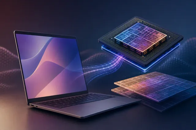 Illustration of MediaTek Dimensity CX C10 Max chip for AI-first Googlebook laptops