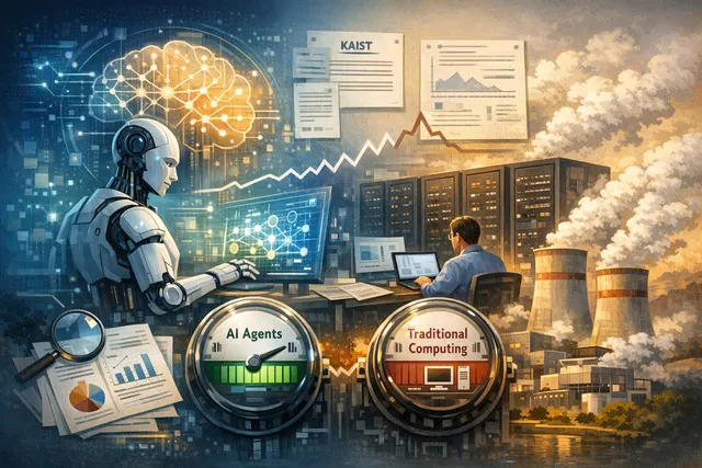 Search & fact-check with cited sources for What did the KAIST study find about the energy consumption of AI agents compared to traditional c
