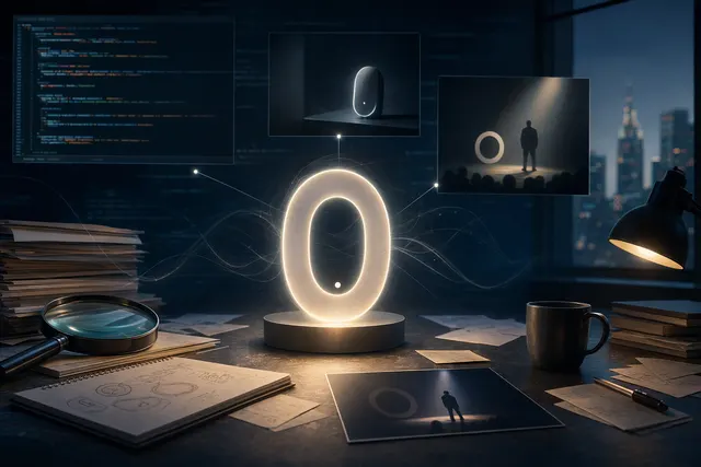 Editorial illustration for coverage of OpenAI’s rumored “o” assistant