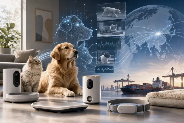 How is China’s smart pet gadget industry evolving beyond timed feeders and water fountains into globally exported, multimodal health monitor