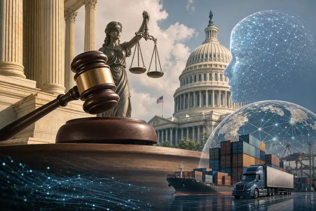 AI-generated editorial illustration for the legal dispute over Anthropic’s Claude and Pentagon restrictions