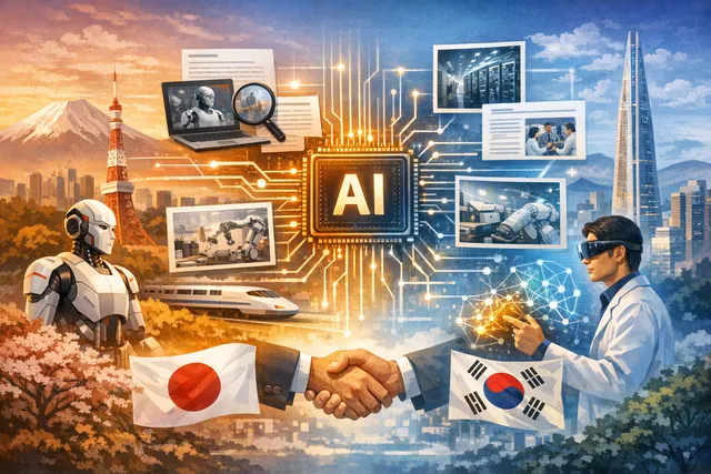 Nvidia CEO Jensen Huang and South Korean President Lee Jae-myung at the AI Summit in San Francisco, announcing $500 billion in AI infrastructure partnerships with SK Group — a visu