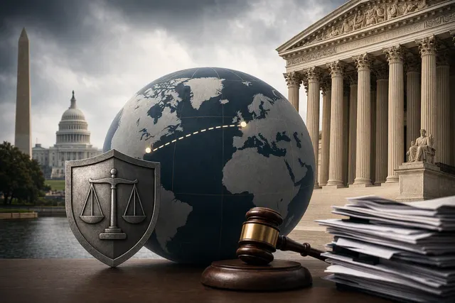 Illustration representing the cross-border legal dispute between 4chan, Kiwi Farms and UK regulator Ofcom