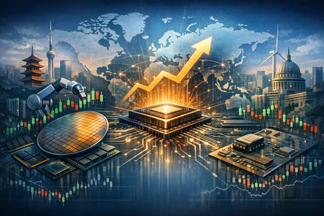 Illustration of Nvidia’s AI chips and the global semiconductor supply chain