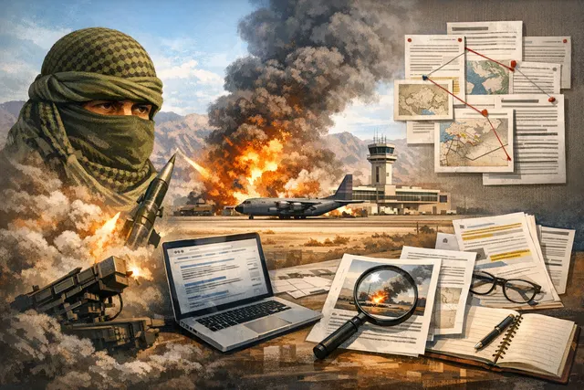 Missile strike at Jordan's Aqaba Airport, IRGC Operation Nasr 2, with US military aircraft