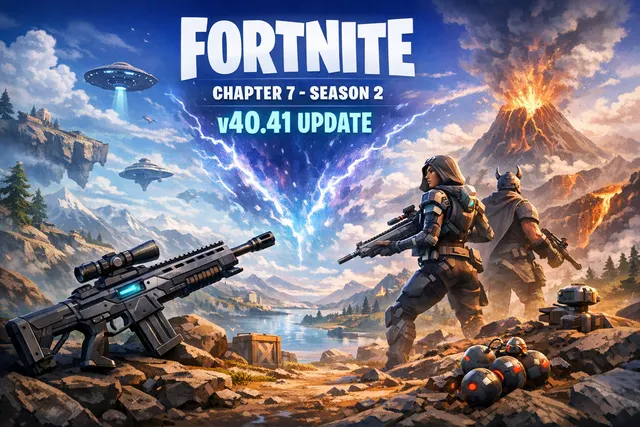 Fortnite characters in front of a shattered reality background for the Chapter 7 Season 2 v40.41 update and Shattered live event