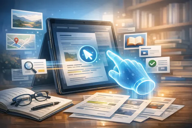 AI-generated concept art showing a laptop cursor glowing with Gemini AI power, representing Google's Magic Pointer feature for Googlebook