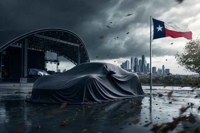 Editorial illustration for the Tesla Roadster reveal and fan-powered downforce story