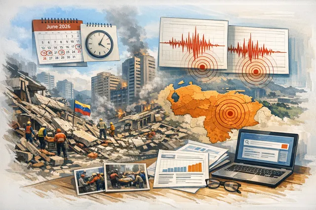 Overview of the June 2026 Venezuela twin earthquakes with key facts on magnitude, casualties, rescues, and damage