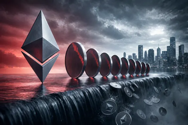 Editorial illustration about U.S. spot Ethereum ETF outflows