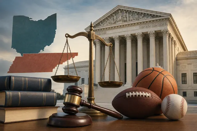 AI-generated illustration accompanying an article about the Sixth Circuit’s Kalshi ruling