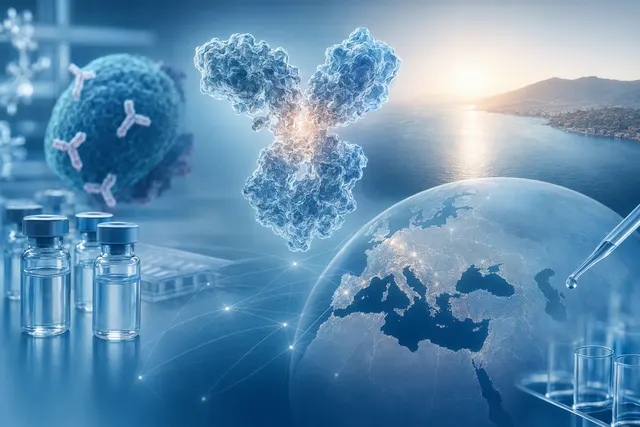 Illustration representing the Hansa Biopharma and SERB Pharmaceuticals licensing agreement for Idefirix in Europe and MENA