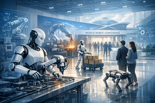 What developments at China’s 2026 World Robot Conference illustrate the robotics industry’s shift from viral humanoid robot demonstrations a