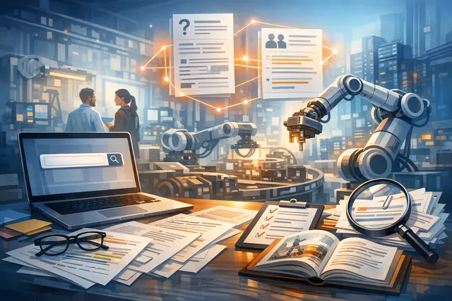 Abstract illustration of robot arms and data streams symbolizing robotics data infrastructure and physical AI training data processing