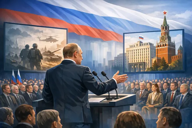 What did Vladimir Putin say at the United Russia congress in Moscow less than a month before Russia’s September 18–20 State Duma elections—t
