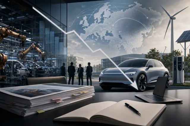 How is Volkswagen’s September 18 downgrade of its 2026 operating margin forecast from 4–5.5% to at most 1%—driven in part by roughly €10 bil