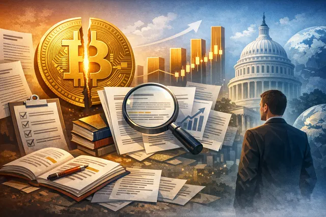 Bitcoin chart showing the 2026 price decline from its all-time high, with text overlays of Michael Saylor's quote that the four-year cycle is dead and capital flows now drive price