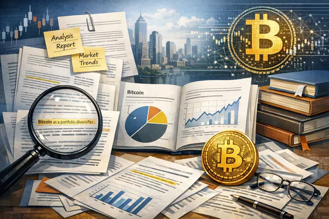Bitcoin and BlackRock portfolio allocation chart illustration