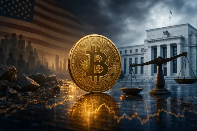 AI-generated illustration representing Bitcoin price movement and market volatility