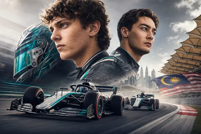 How does Kimi Antonelli plan to “re establish order” against Mercedes teammate George Russell at the relocated Bahrain Grand Prix at Sepang