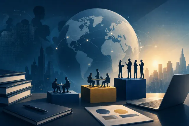 AI-generated editorial illustration accompanying an article about Spott’s recruiting platform and Series A funding
