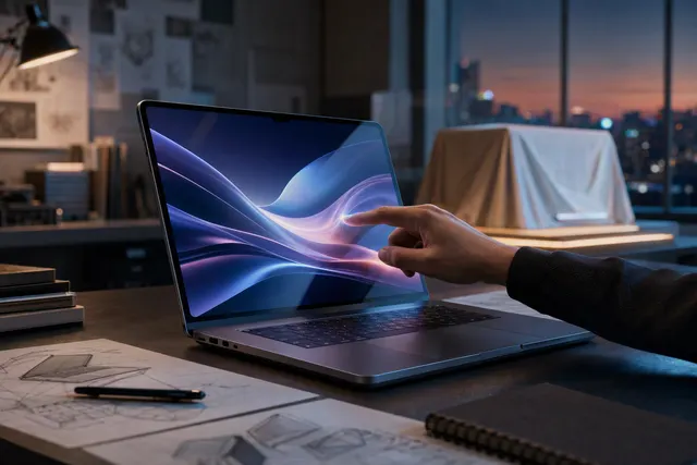 Illustrative image representing a rumored touchscreen MacBook Pro and its possible November 6, 2026 release