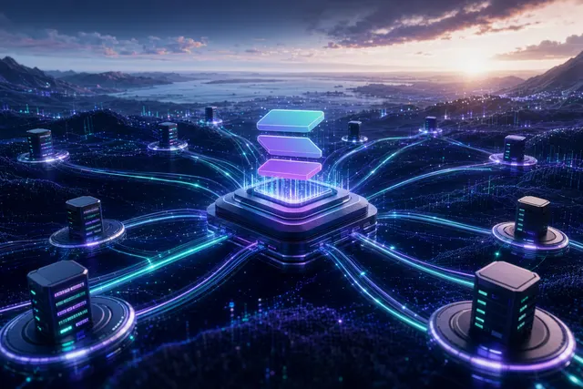 Conceptual illustration of Solana Firedancer validator architecture improving network performance and reliability