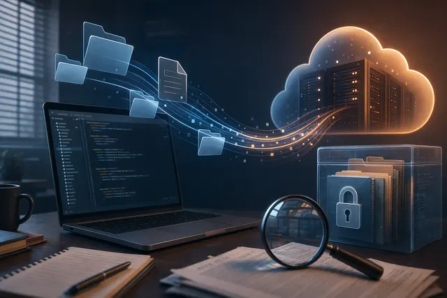 Editorial illustration accompanying coverage of ZCode repository uploads and the subsequent security review