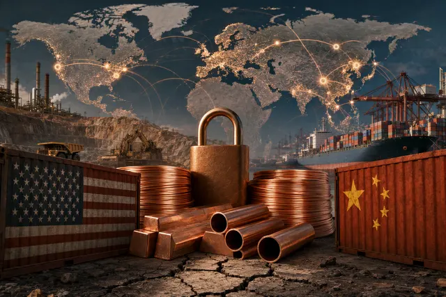 Illustrative image representing copper supply constraints and competition for available metal