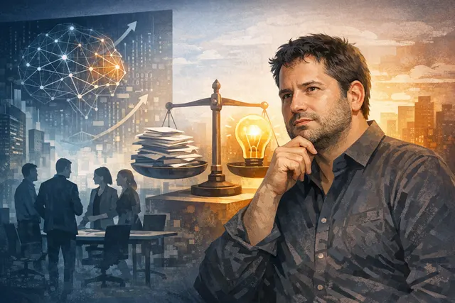 Abstract visualization of Anthropic's rapid AI-driven growth and upcoming public market debut