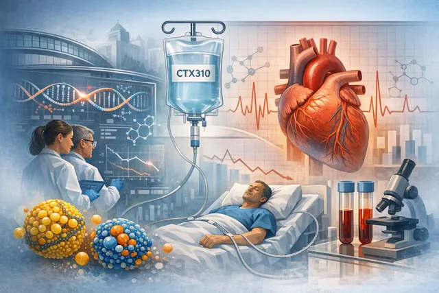 What did researchers report at the 2026 European Society of Cardiology Congress and in The New England Journal of Medicine about CRISPR Ther