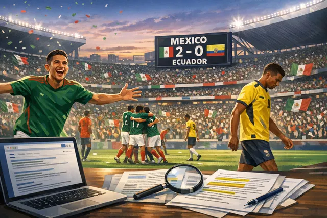 Estadio Azteca stadium in Mexico City during a rain delay before the World Cup Round of 32 match between Mexico and Ecuador