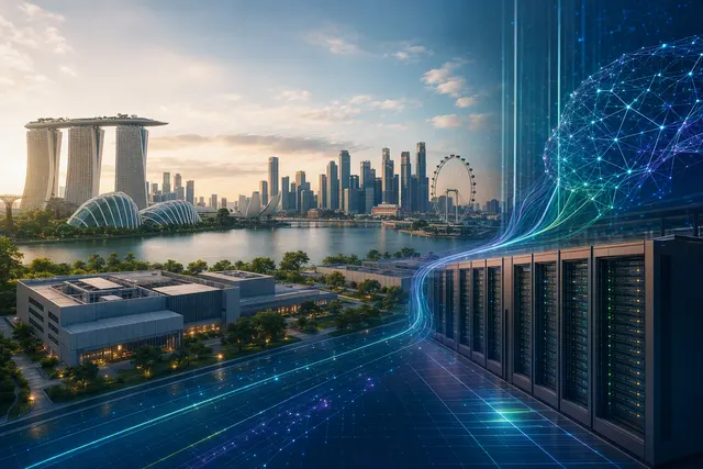 AI-generated illustration representing Nvidia-powered AI computing infrastructure in Southeast Asia