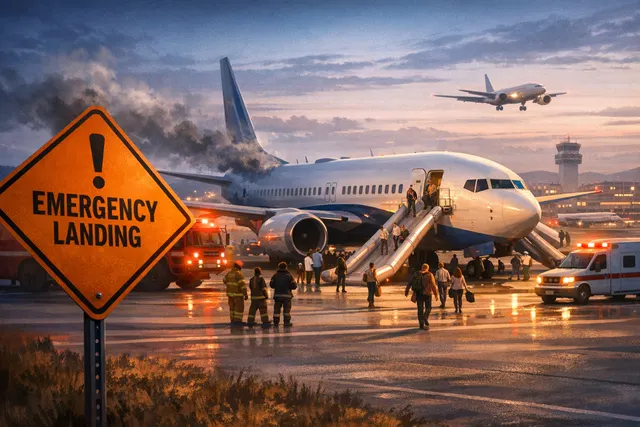Three Boeing passenger aircraft on airport tarmacs representing the separate emergency landing incidents on May 29-30, 2026
