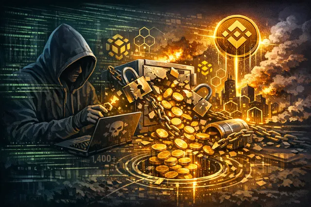 Conceptual artwork of a shattered padlock on a blockchain, representing a crypto security exploit.