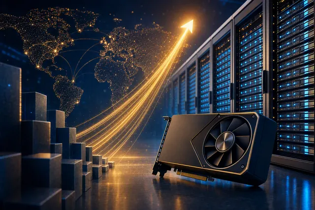 Illustration of AI data-center infrastructure and GPU cloud computing capacity