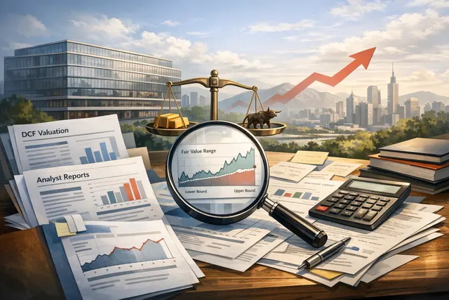 Alibaba Group (BABA) stock valuation analysis showing DCF models, P/E ratios, and analyst price targets with a range from $147 to $267