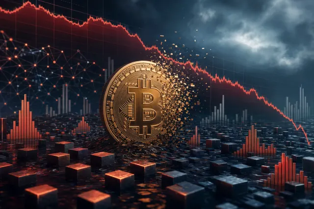 Bitcoin market chart illustrating falling demand and ETF outflows