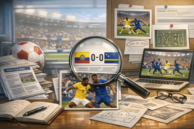 Curaçao goalkeeper Eloy Room making a diving save during the World Cup group stage match against Ecuador at Arrowhead Stadium on June 20, 2026