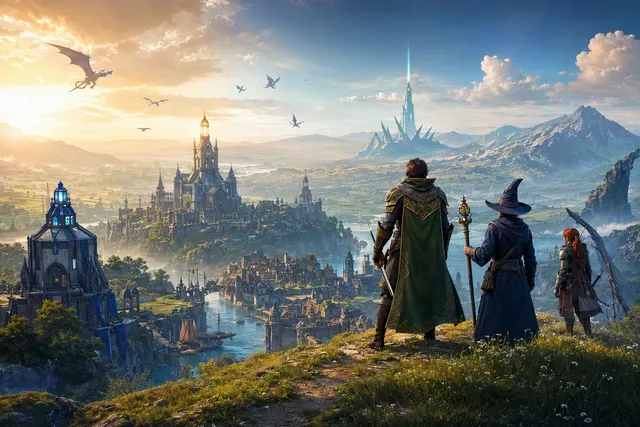 AI-generated fantasy illustration representing the RuneScape universe and its new game announcements