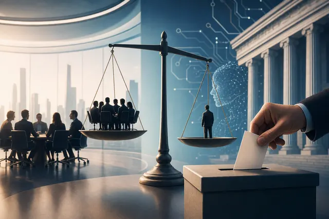 Illustration representing a proposed founder voting structure ahead of a potential Anthropic IPO