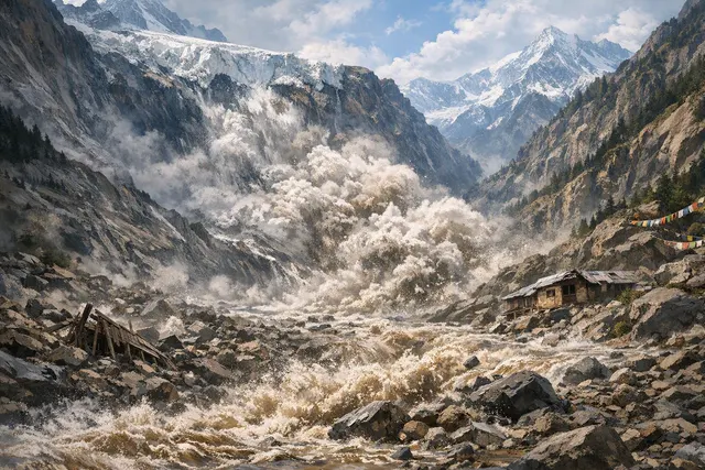 What happened in the August 26 Himalayan glacier collapse disaster affecting China’s Tibet Autonomous Region and Nepal—including how the col